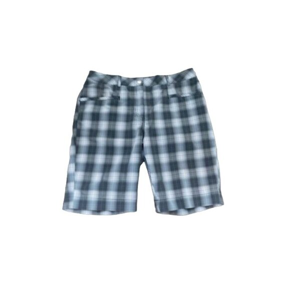 Annika Cutter & Buck Size 8 Plaid Bermuda Golf Shorts Sporty - Picture 1 of 2